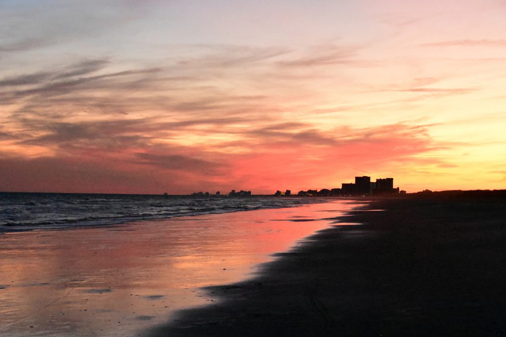 Sunset in North Myrtle Beach, South Carolina serene beaches